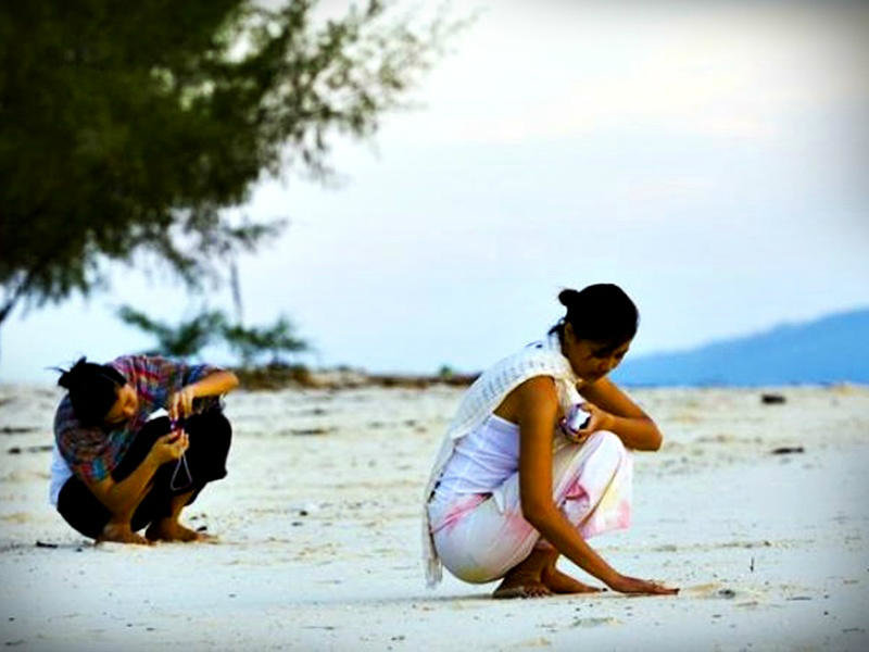 Lovely girls on the beach