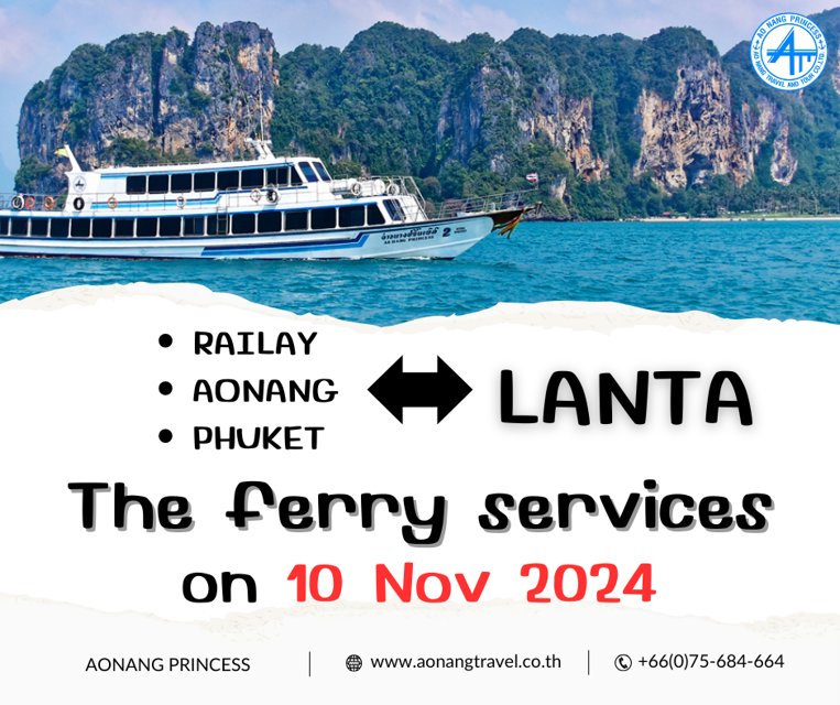 On November 10, 2024, service will officially launch on the following routes to and from Koh Lanta: